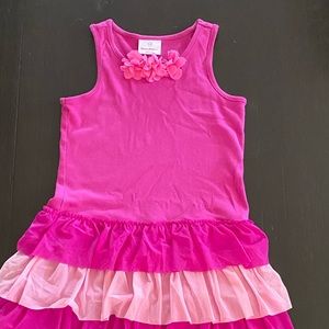Pink ruffled cotton sundress